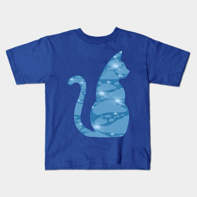 Sky Cat Design Cat Kids T-Shirt by missmann